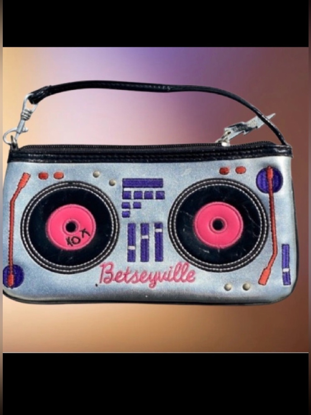Betsey Johnson Boombox Wristlet Vintage 80s Style Novelty Collectors Item